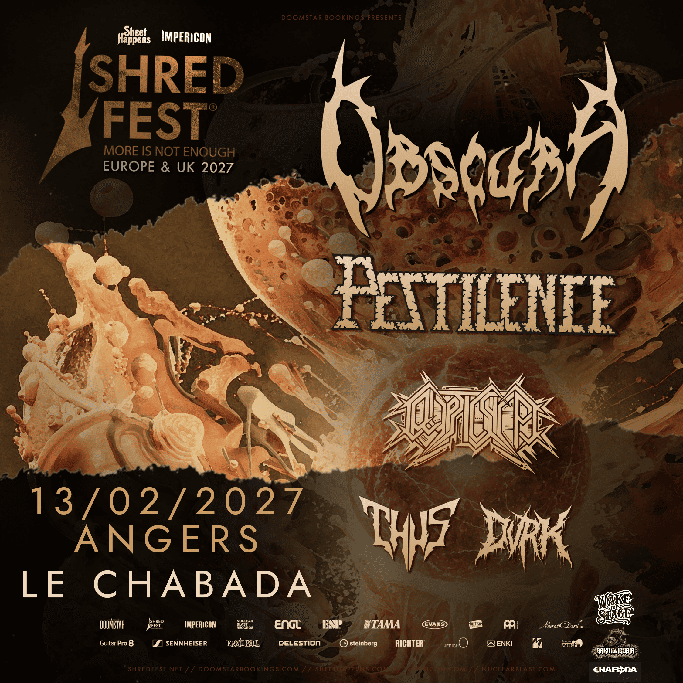 "shred Fest Europe / UK - Tour 2027" en concert au Chabada le Sam 13 fév